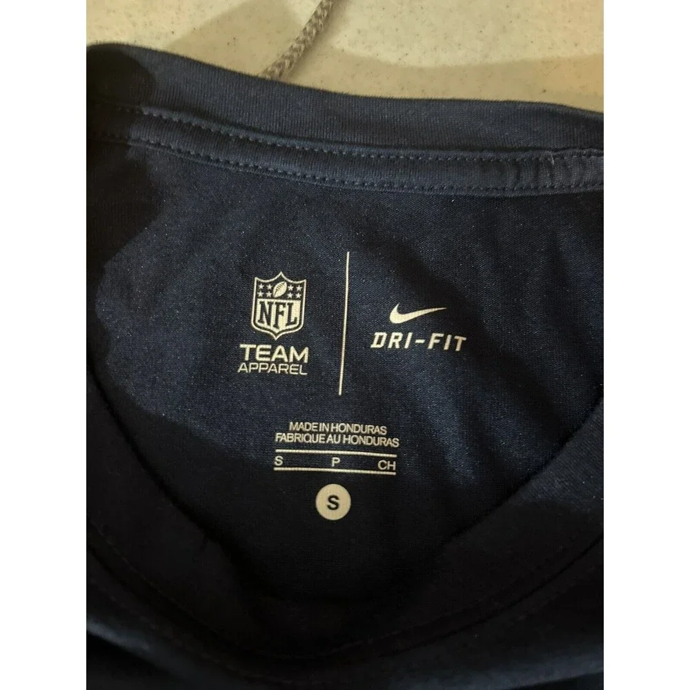 Nike Dallas Cowboys How Bout Them Cowboys Shirt Mens Sz Small Blue Dri Fit - Picture 4 of 7